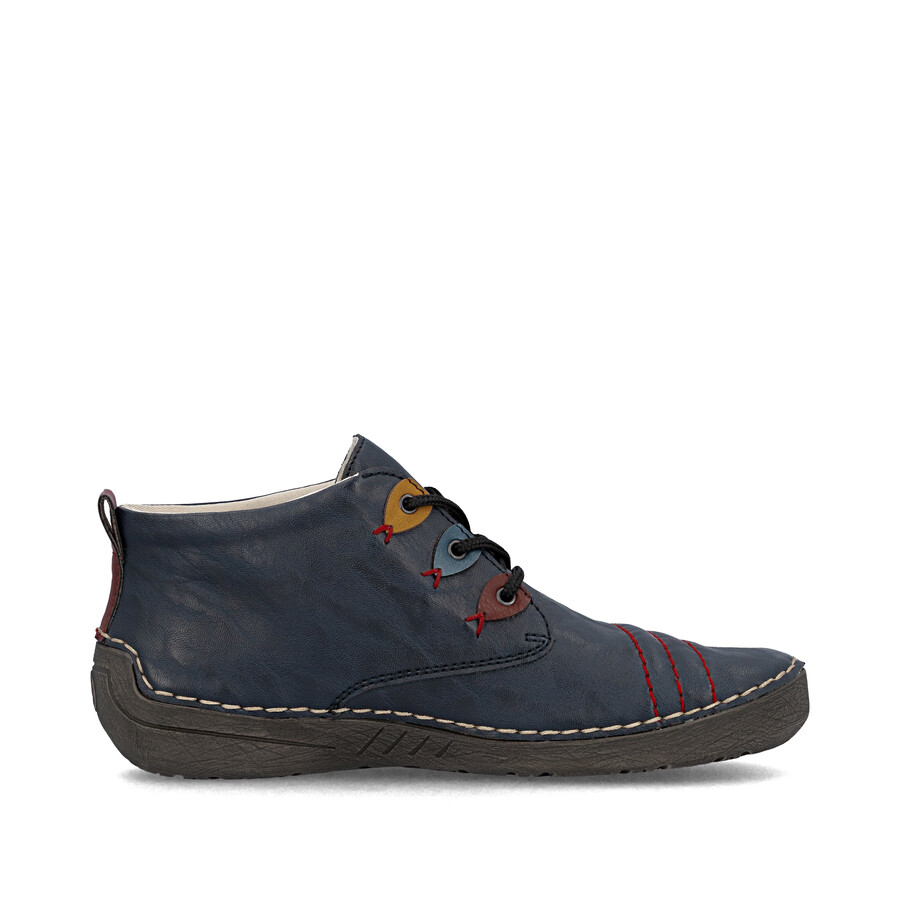 botas elásticas azules para mujer rieker 52509-14