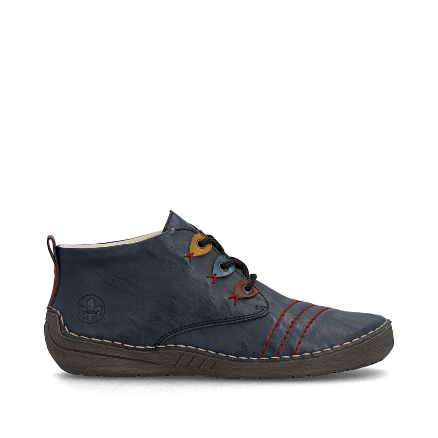 botas elásticas azules para mujer rieker 52509-14