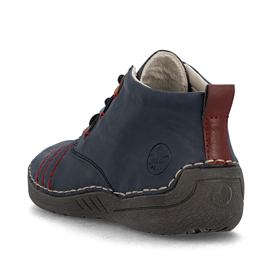 botas elásticas azules para mujer rieker 52509-14