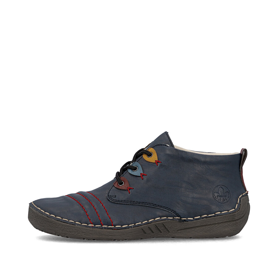 botas elásticas azules para mujer rieker 52509-14