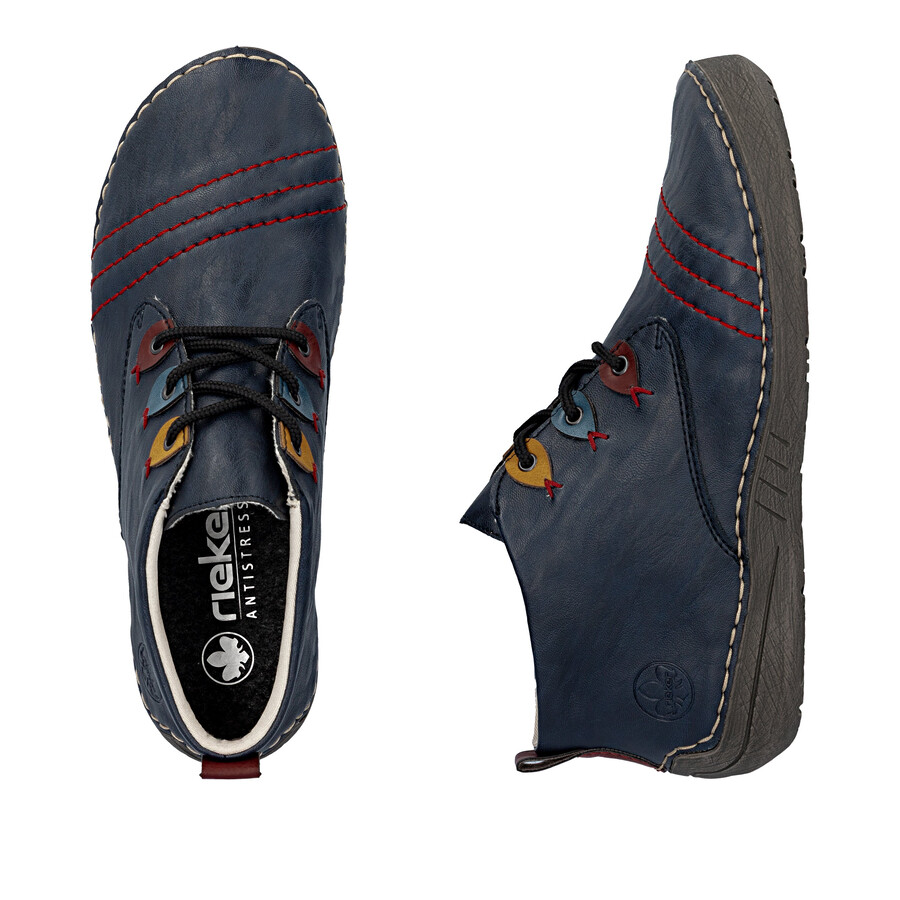 botas elásticas azules para mujer rieker 52509-14