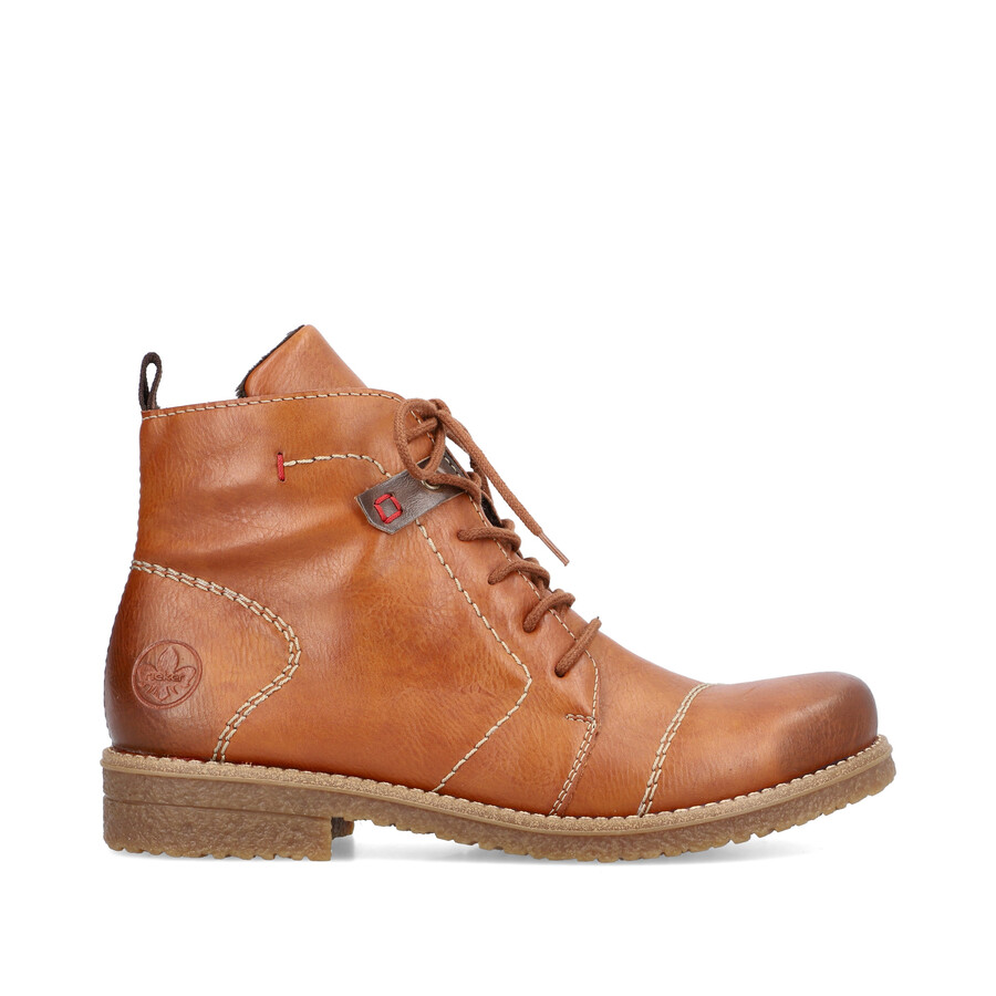 botas marrones con cremallera para mujer rieker 73501-24