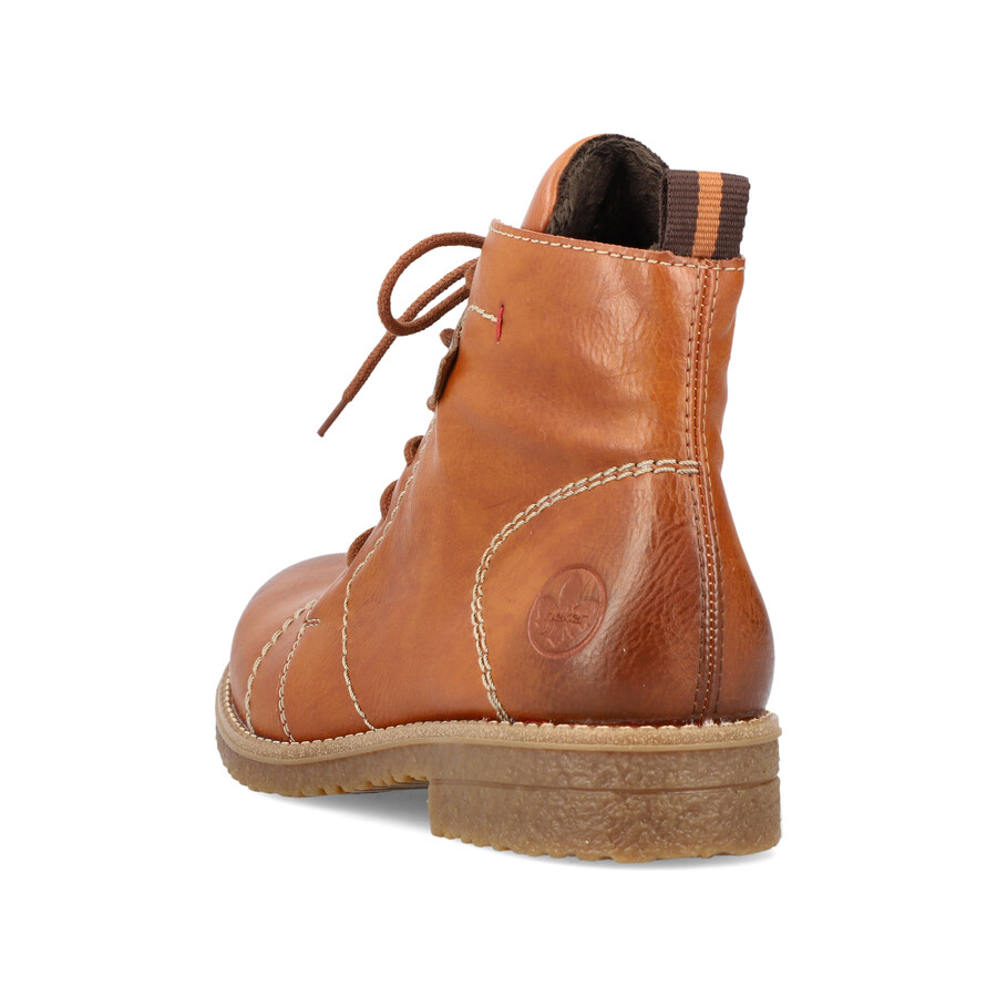 botas marrones con cremallera para mujer rieker 73501-24