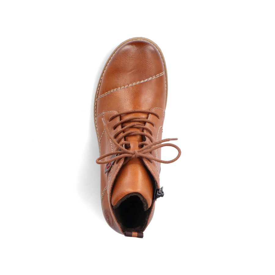 botas marrones con cremallera para mujer rieker 73501-24
