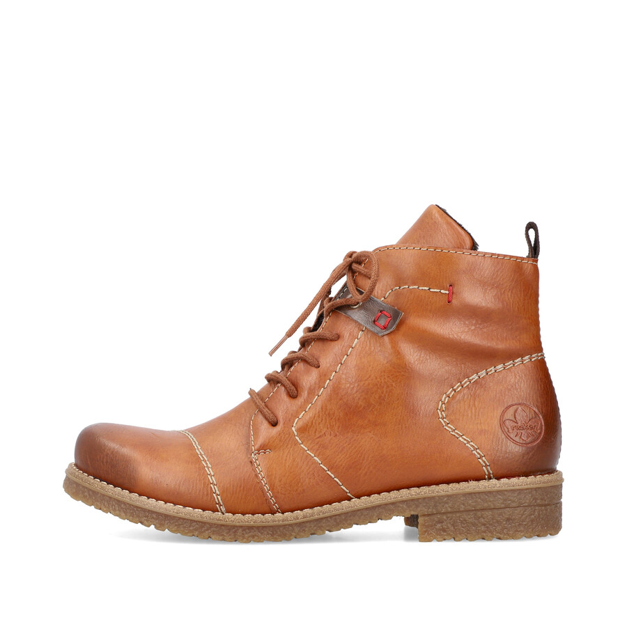 botas marrones con cremallera para mujer rieker 73501-24