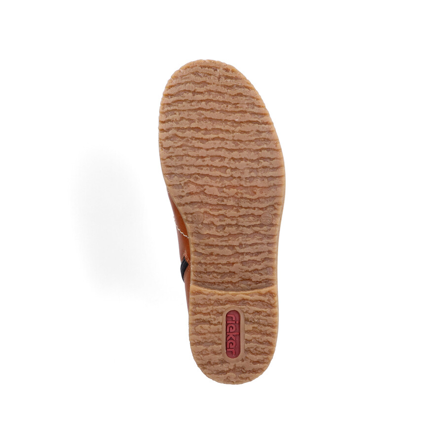 botas marrones con cremallera para mujer rieker 73501-24