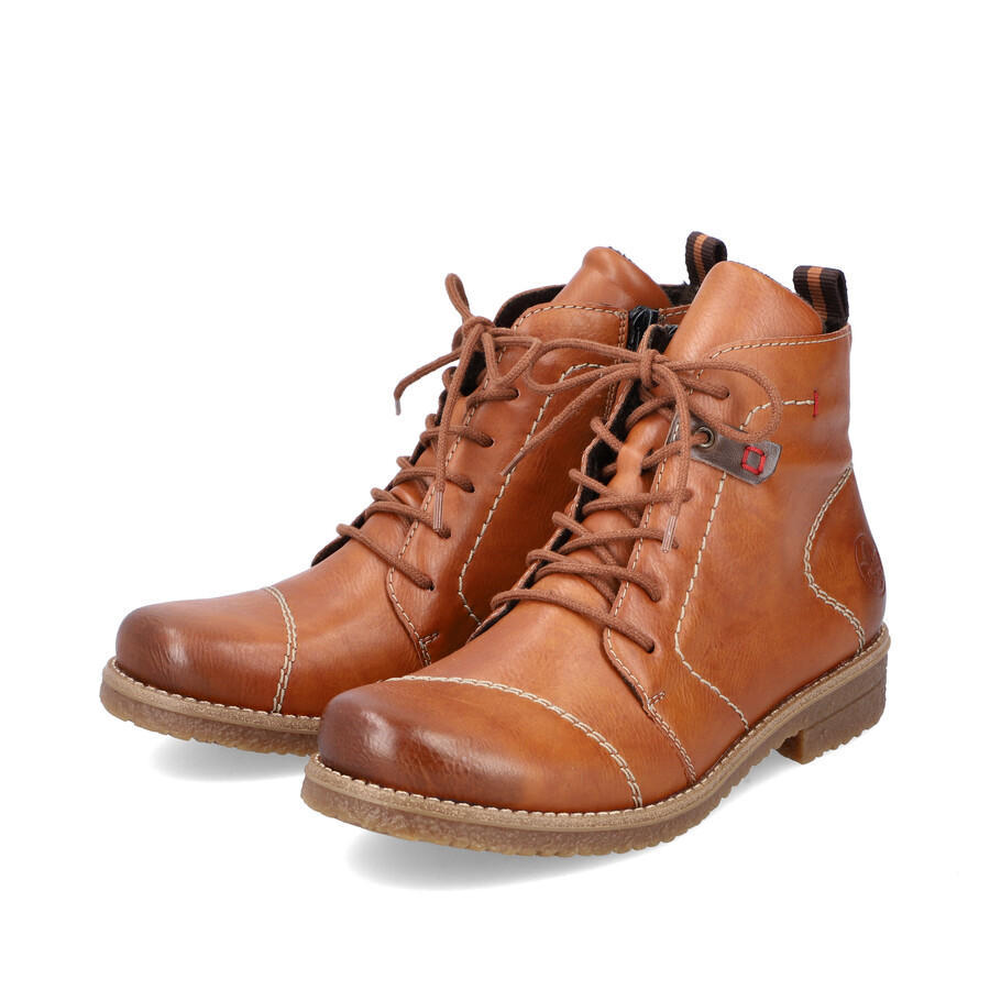 botas marrones con cremallera para mujer rieker 73501-24