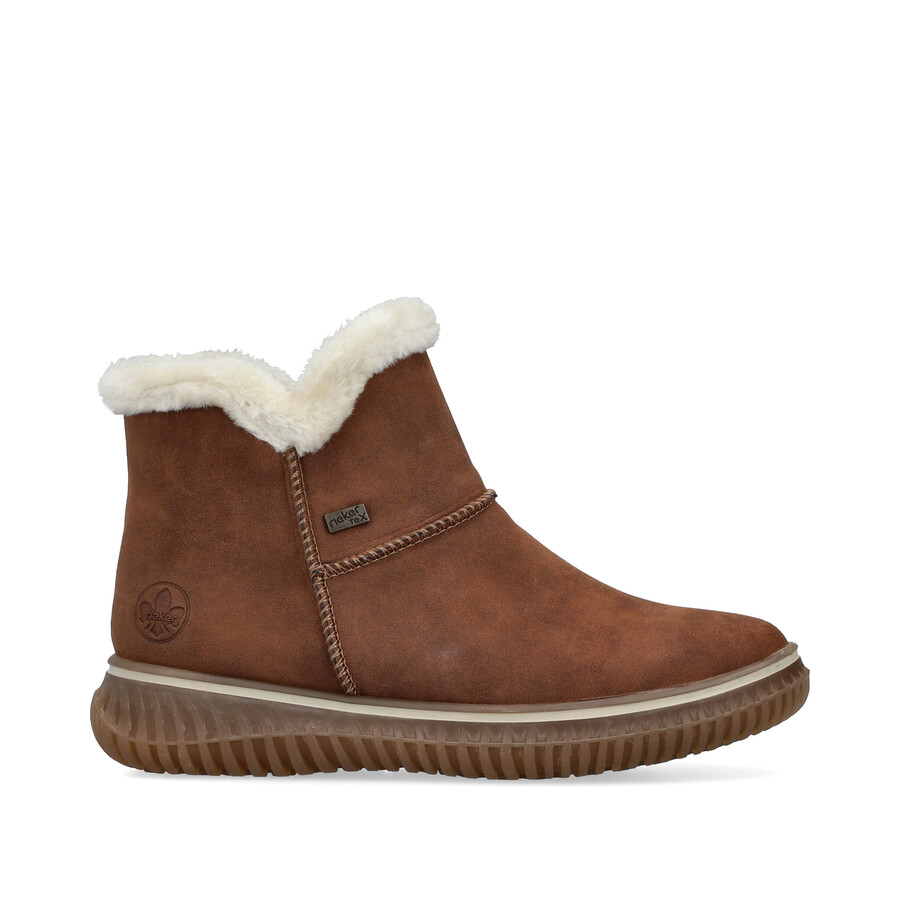 botas marrones con cremallera para mujer rieker 74260-25