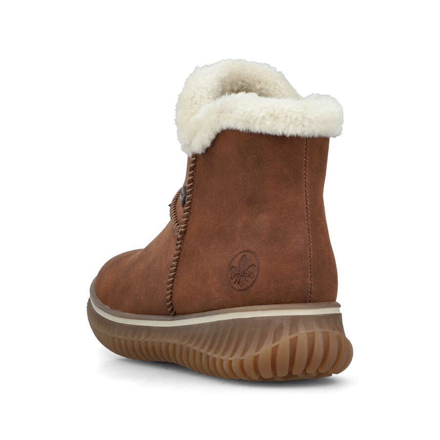 botas marrones con cremallera para mujer rieker 74260-25