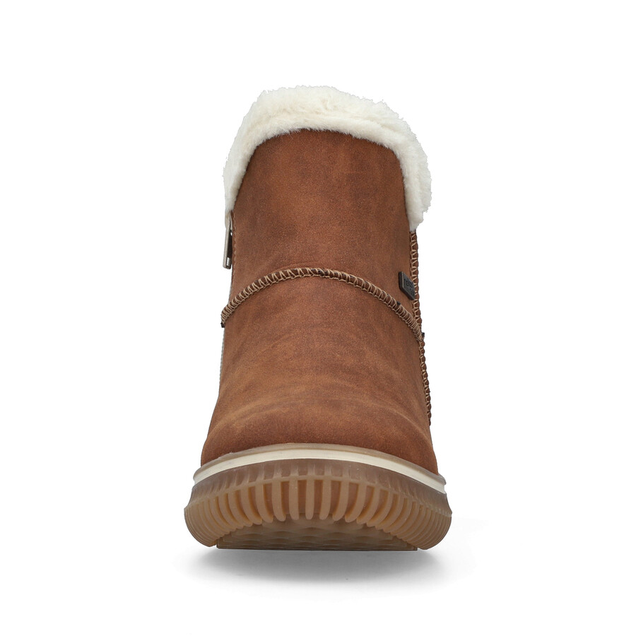 botas marrones con cremallera para mujer rieker 74260-25