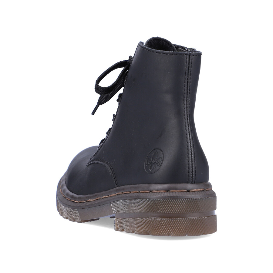 botas negras con cremallera para mujer rieker 78240-00
