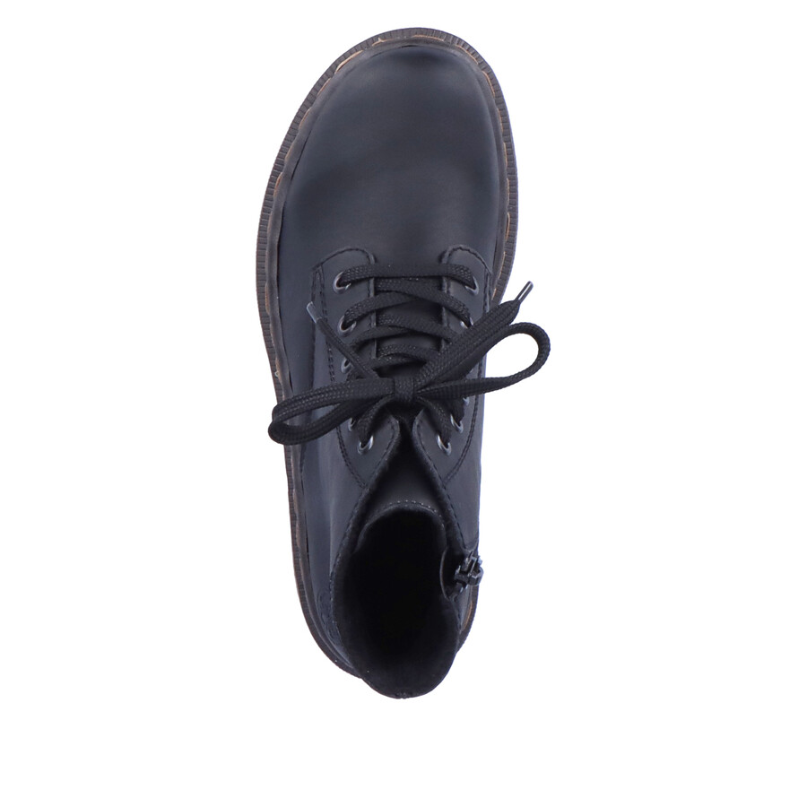 botas negras con cremallera para mujer rieker 78240-00