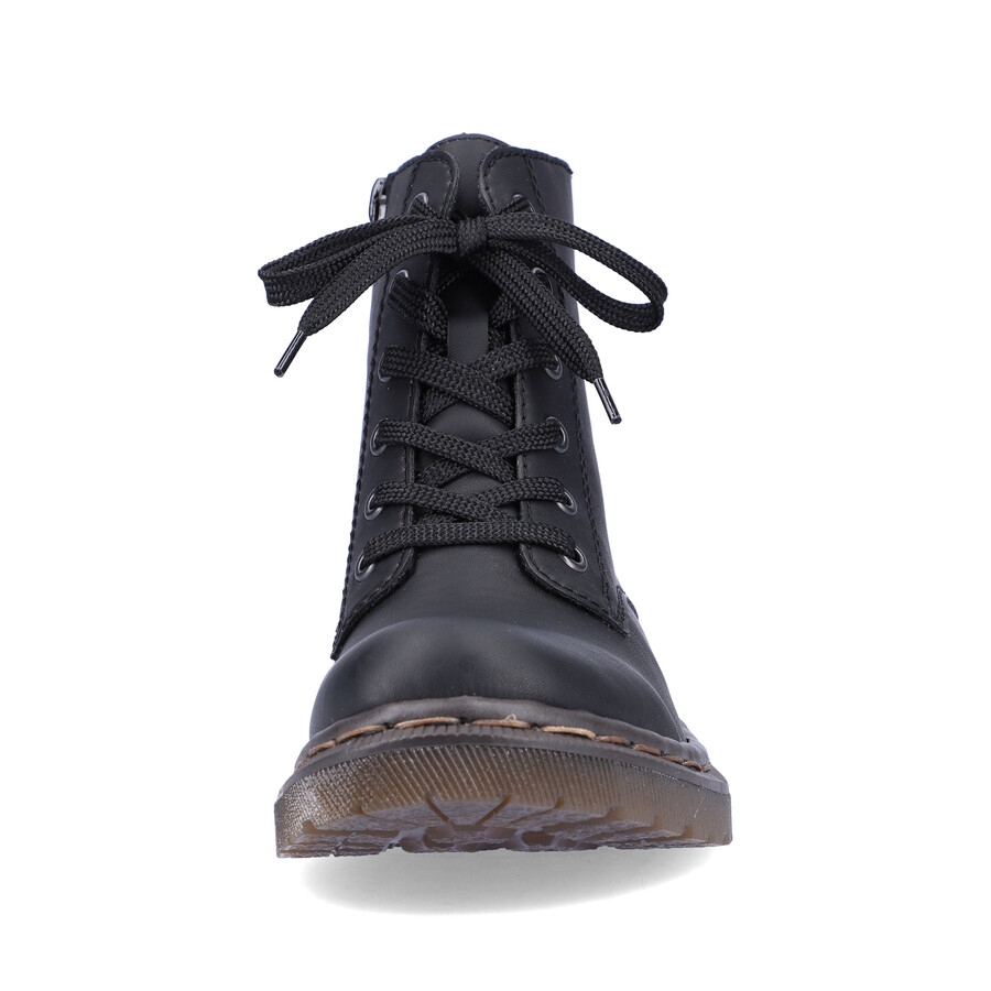 botas negras con cremallera para mujer rieker 78240-00
