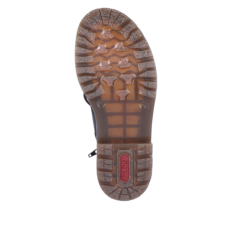 botas negras con cremallera para mujer rieker 78240-00