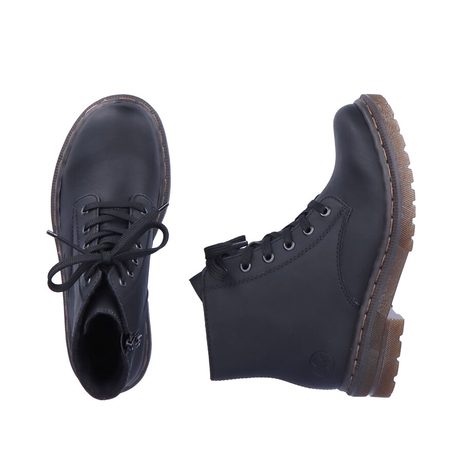 botas negras con cremallera para mujer rieker 78240-00
