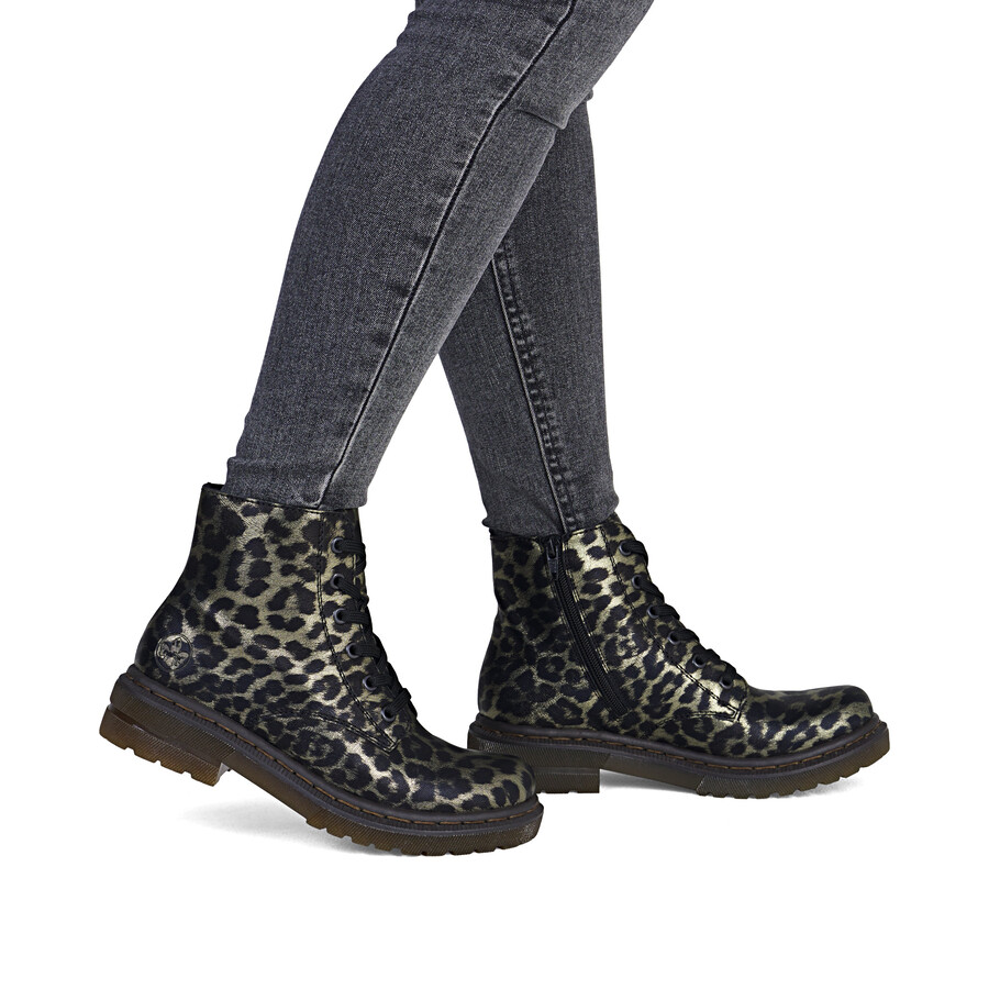 botas con múltiples cremalleras para mujer rieker 78240-90