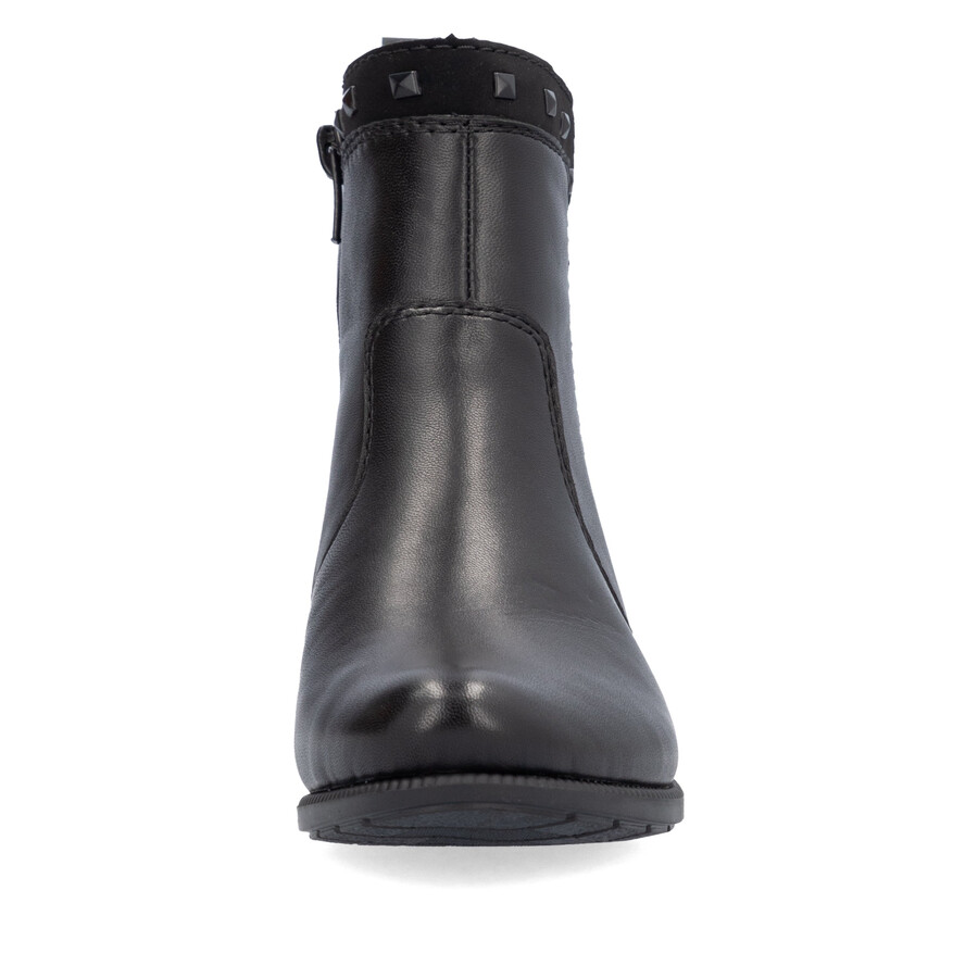 botas negras con cremallera para mujer rieker 78657-00