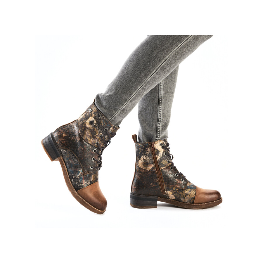 botas con múltiples cremalleras para mujer rieker 94611-90