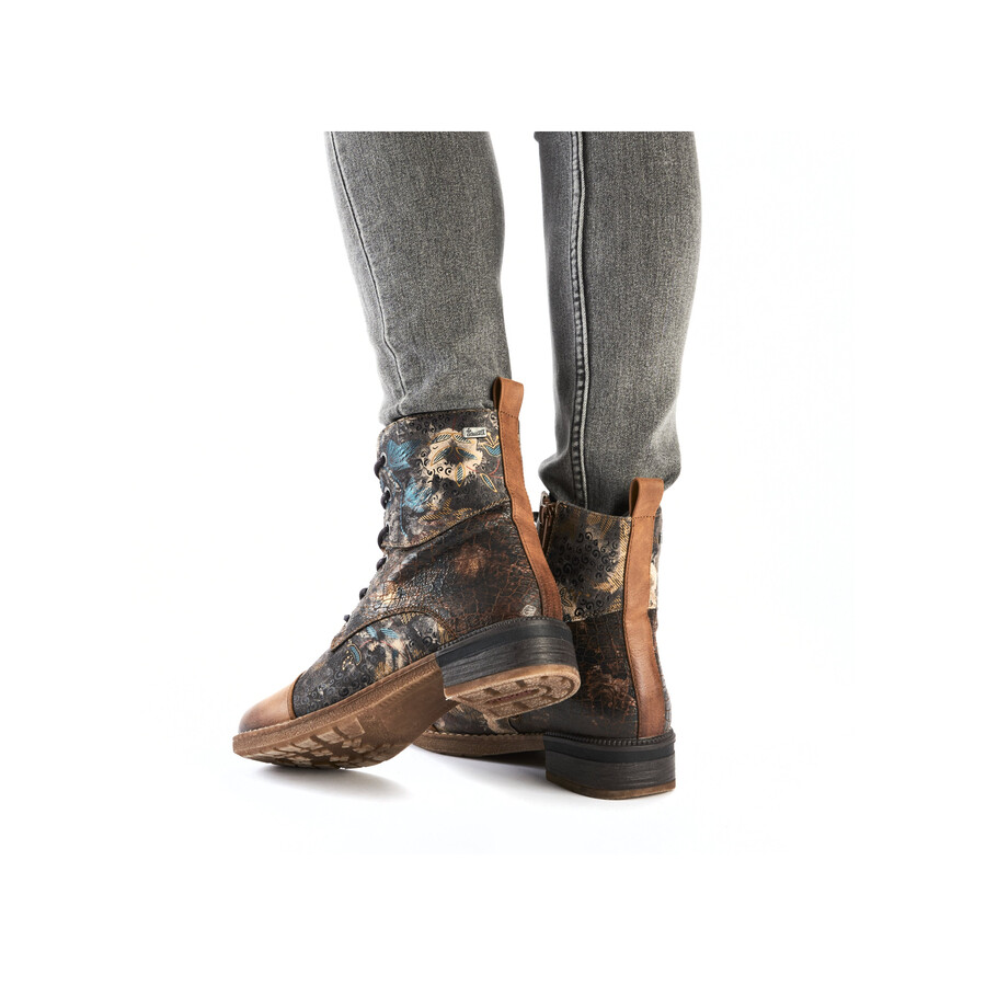 botas con múltiples cremalleras para mujer rieker 94611-90