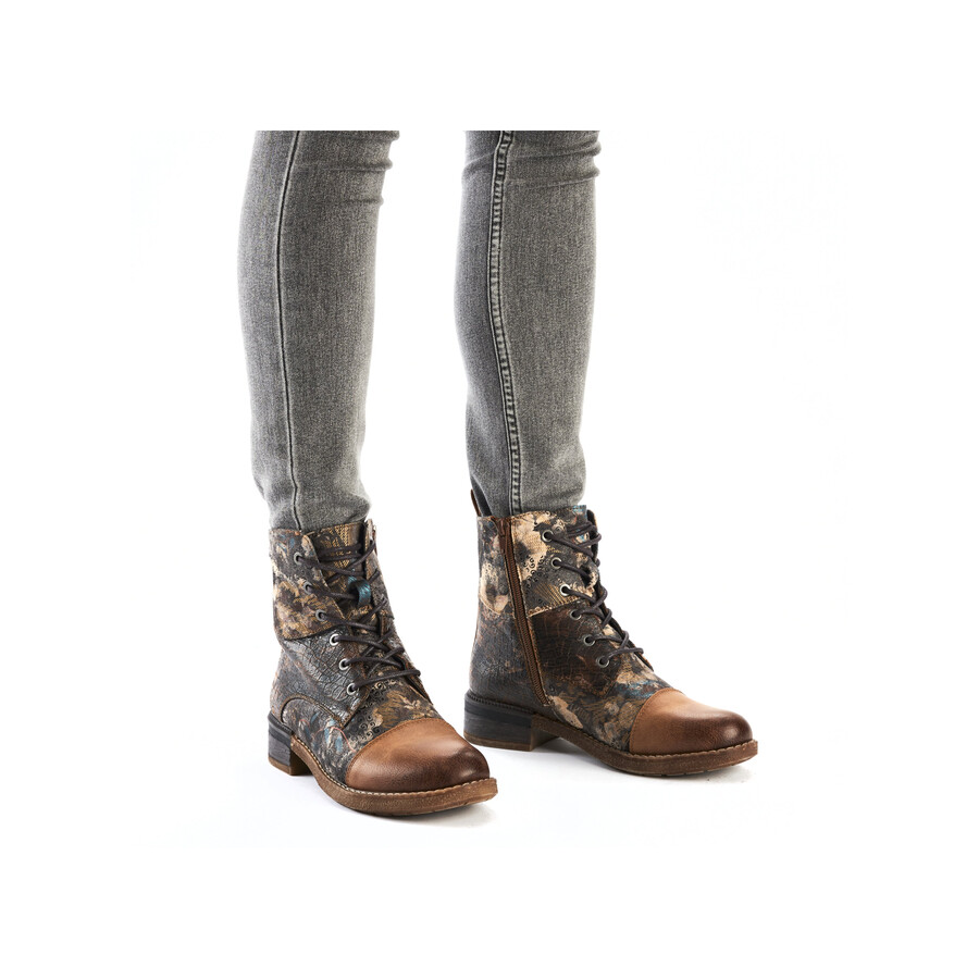 botas con múltiples cremalleras para mujer rieker 94611-90