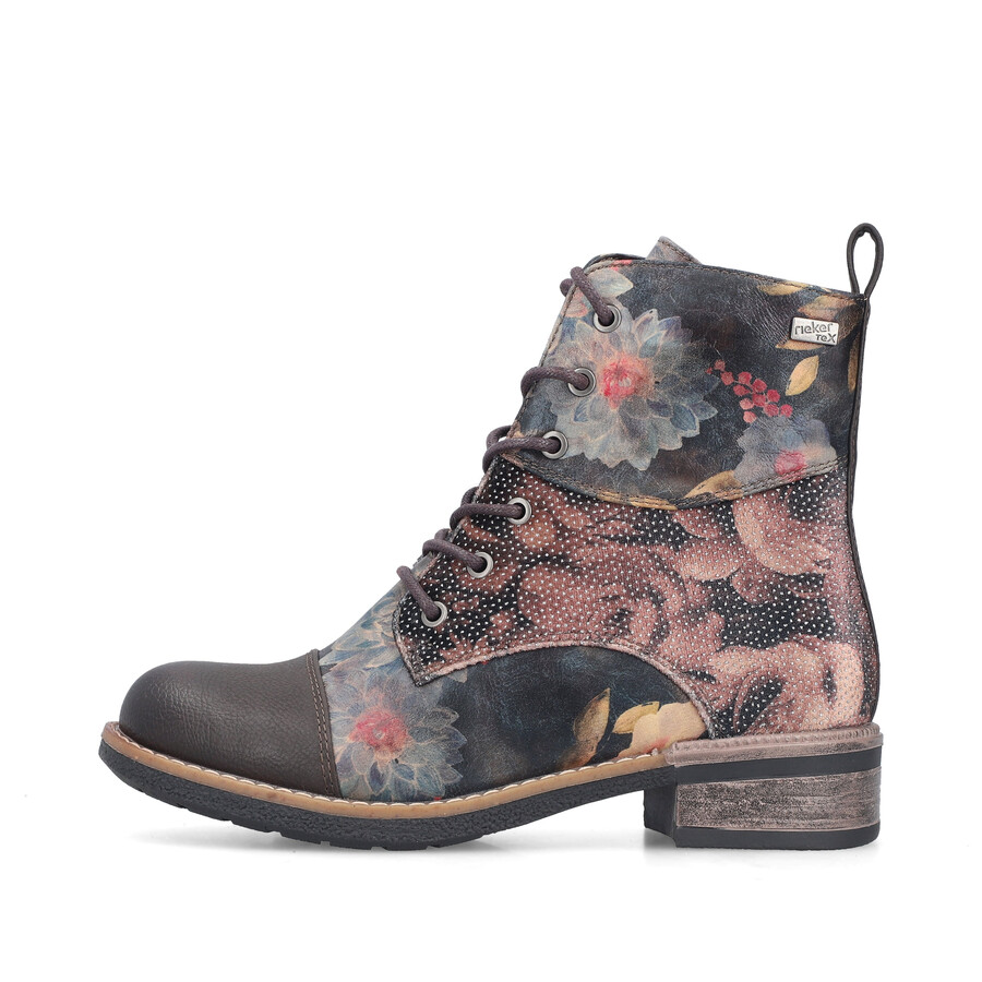 botas con múltiples cremalleras para mujer rieker 94611-91