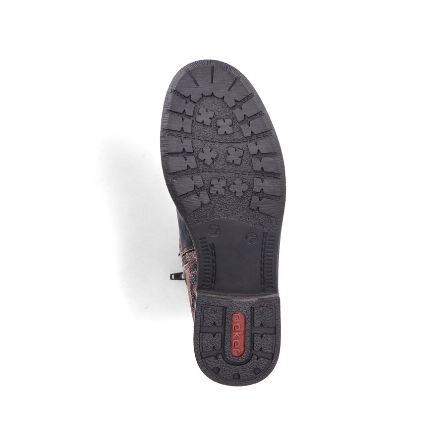 botas con múltiples cremalleras para mujer rieker 94611-91