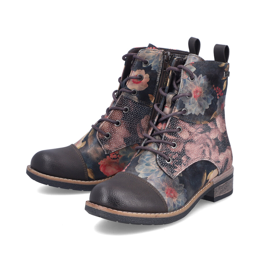 botas con múltiples cremalleras para mujer rieker 94611-91
