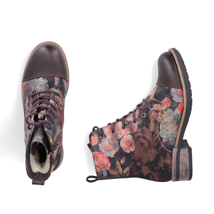 botas con múltiples cremalleras para mujer rieker 94611-91