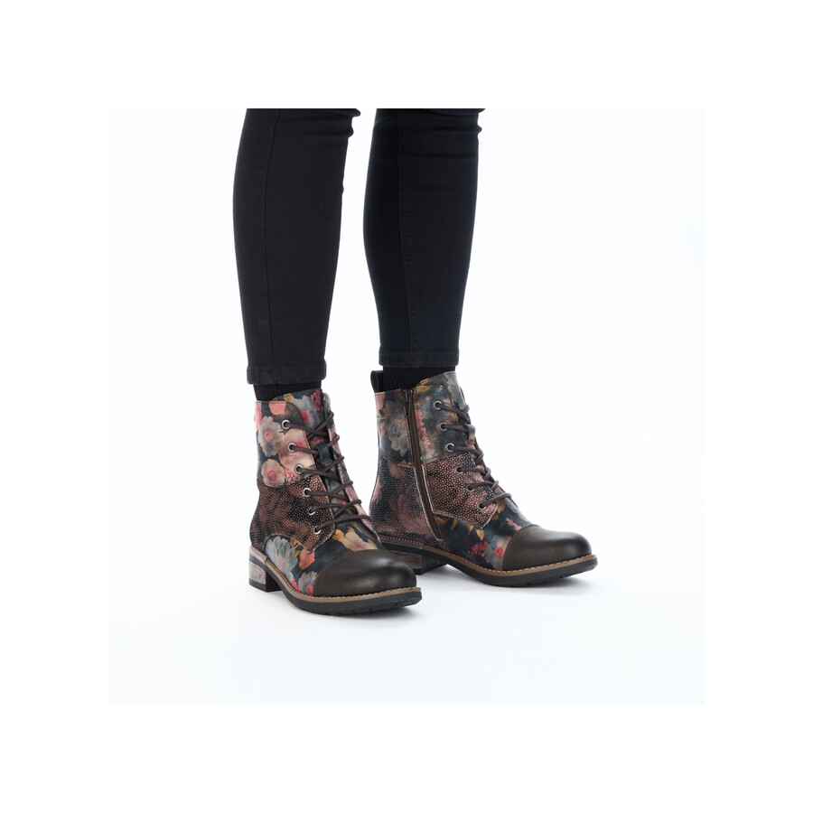 botas con múltiples cremalleras para mujer rieker 94611-91