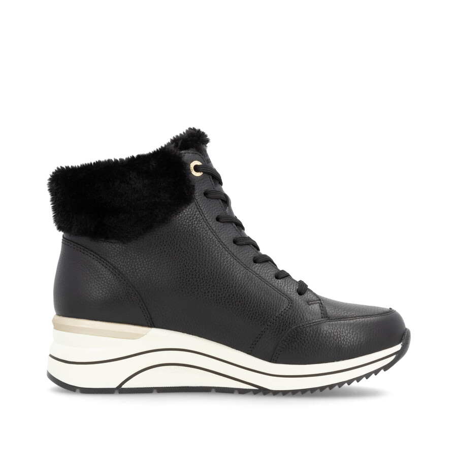 botas negras con cremallera para mujer remonte d0t77-02