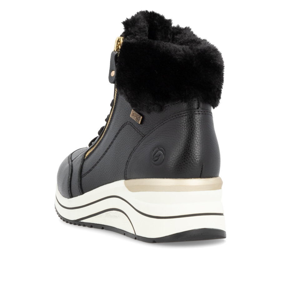 botas negras con cremallera para mujer remonte d0t77-02