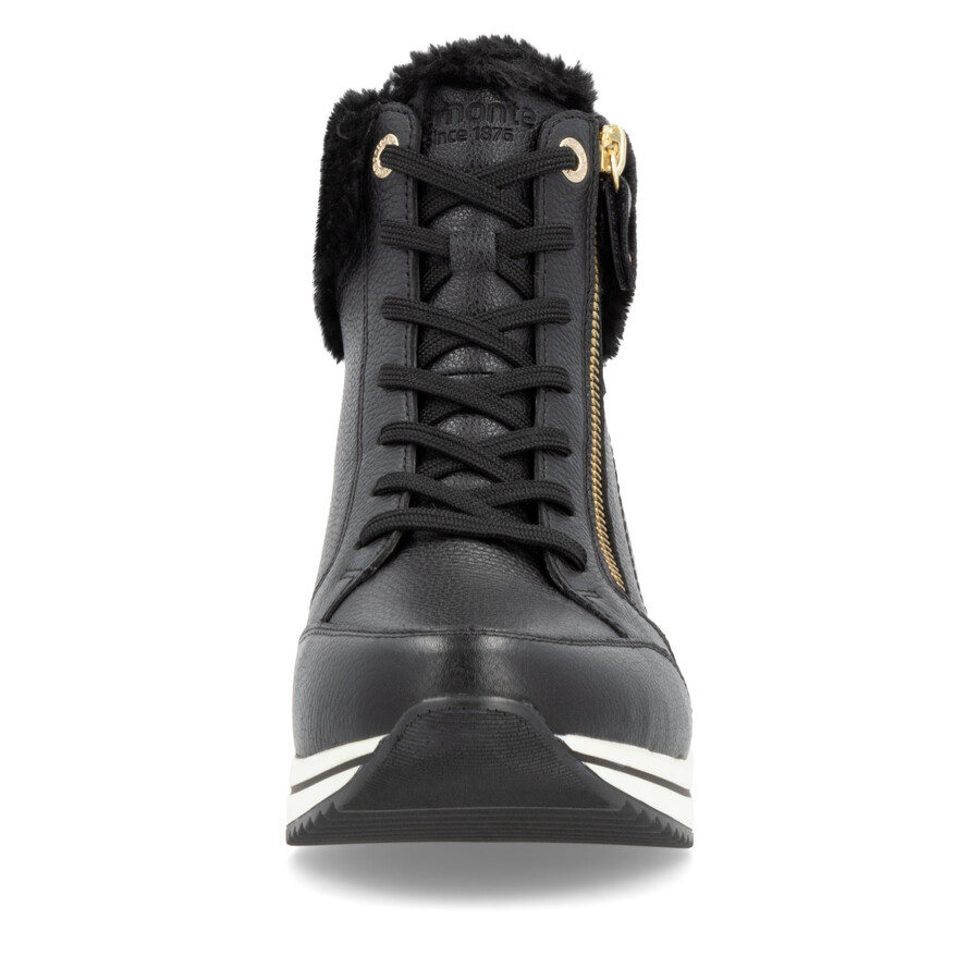 botas negras con cremallera para mujer remonte d0t77-02