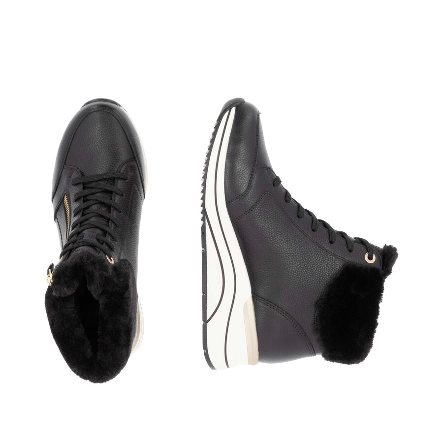 botas negras con cremallera para mujer remonte d0t77-02