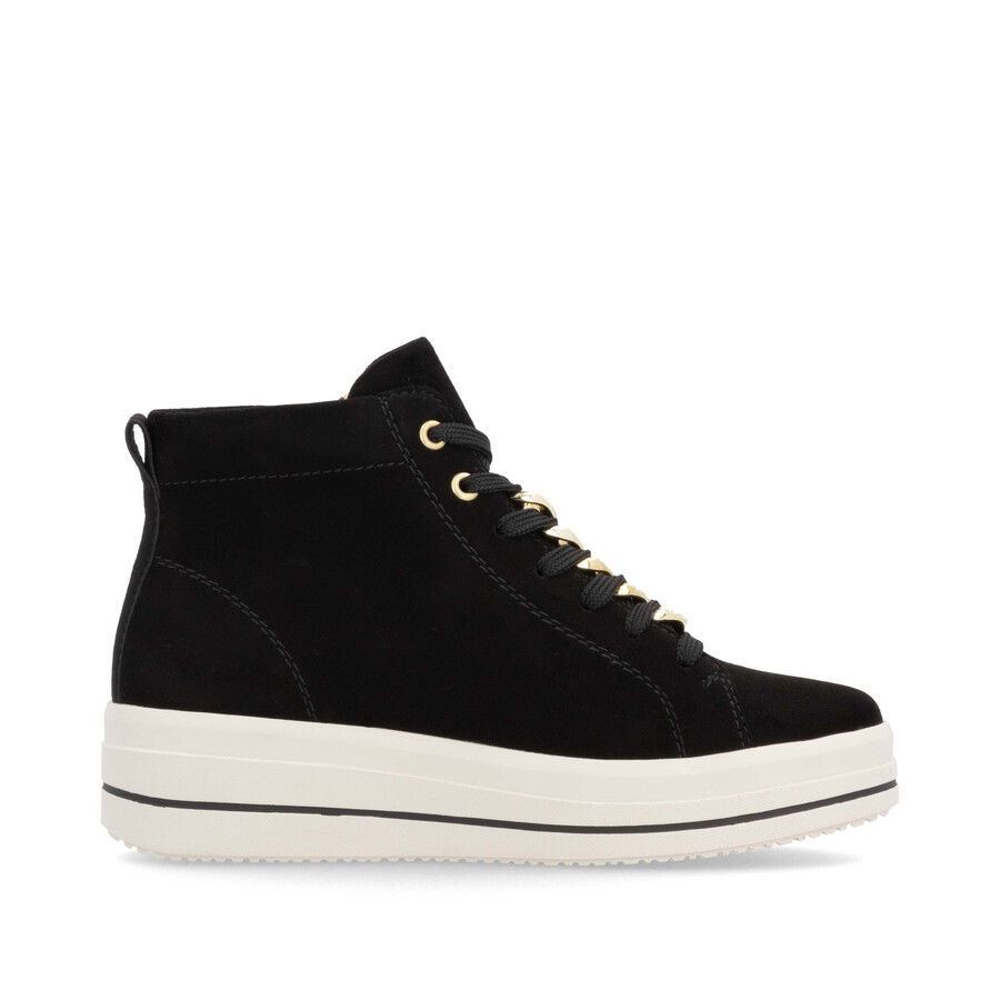 botas negras con cremallera para mujer remonte d1c70-02