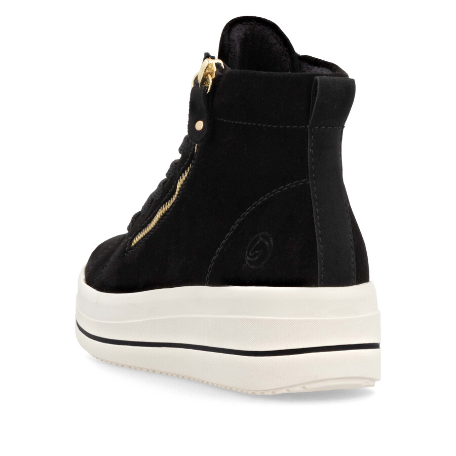 botas negras con cremallera para mujer remonte d1c70-02