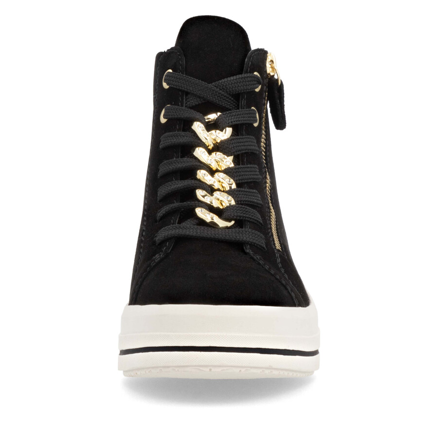 botas negras con cremallera para mujer remonte d1c70-02