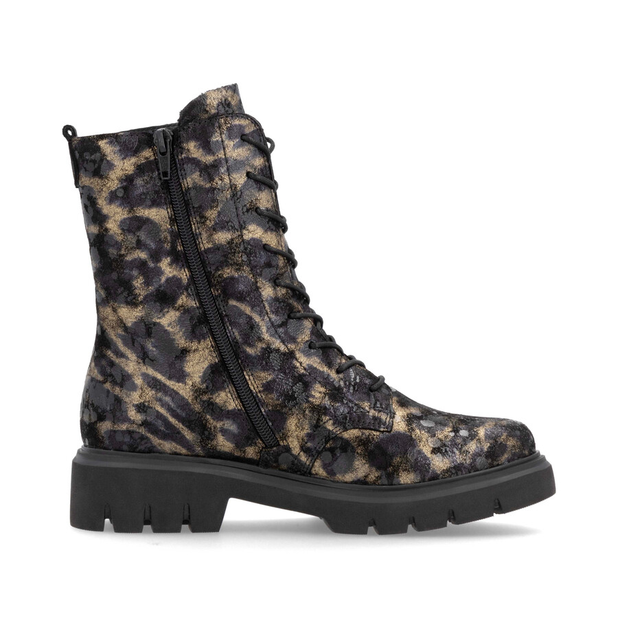 botas negras con cremallera para mujer remonte d1w72-03
