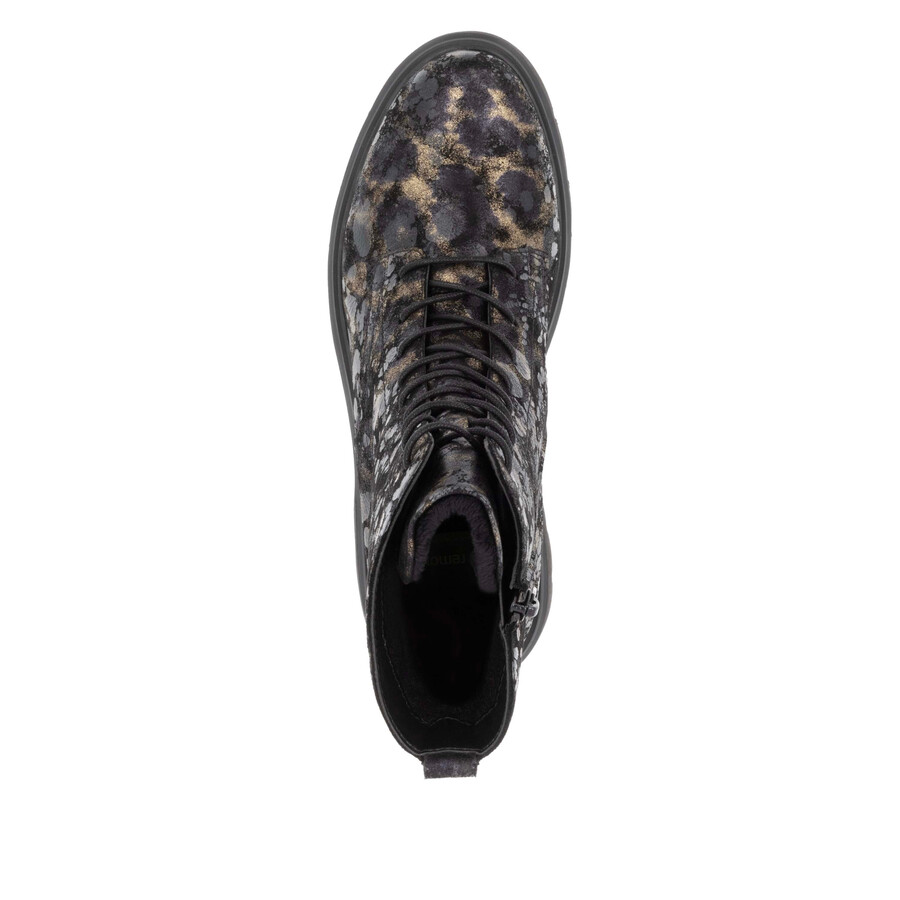 botas negras con cremallera para mujer remonte d1w72-03