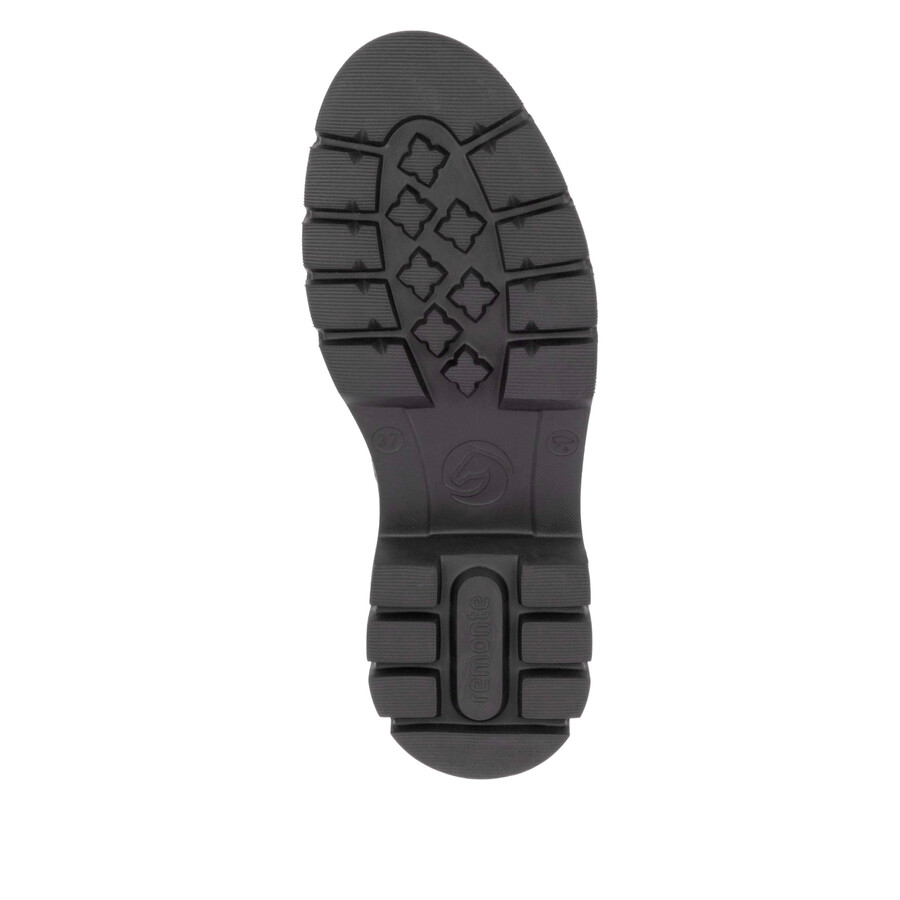 botas negras con cremallera para mujer remonte d1w72-03