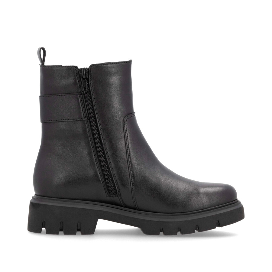 botas negras con cremallera para mujer remonte d1w74-00
