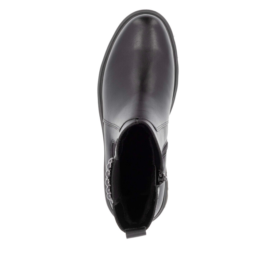 botas negras con cremallera para mujer remonte d1w74-00