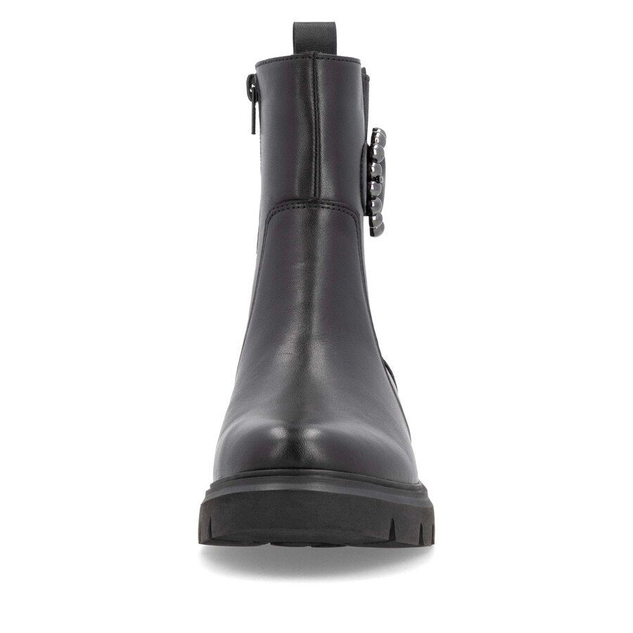 botas negras con cremallera para mujer remonte d1w74-00