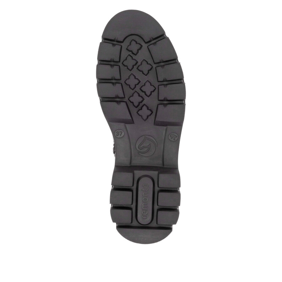 botas negras con cremallera para mujer remonte d1w74-00