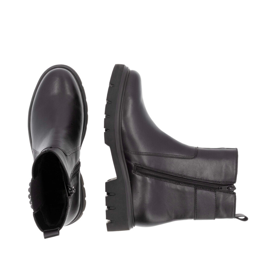 botas negras con cremallera para mujer remonte d1w74-00