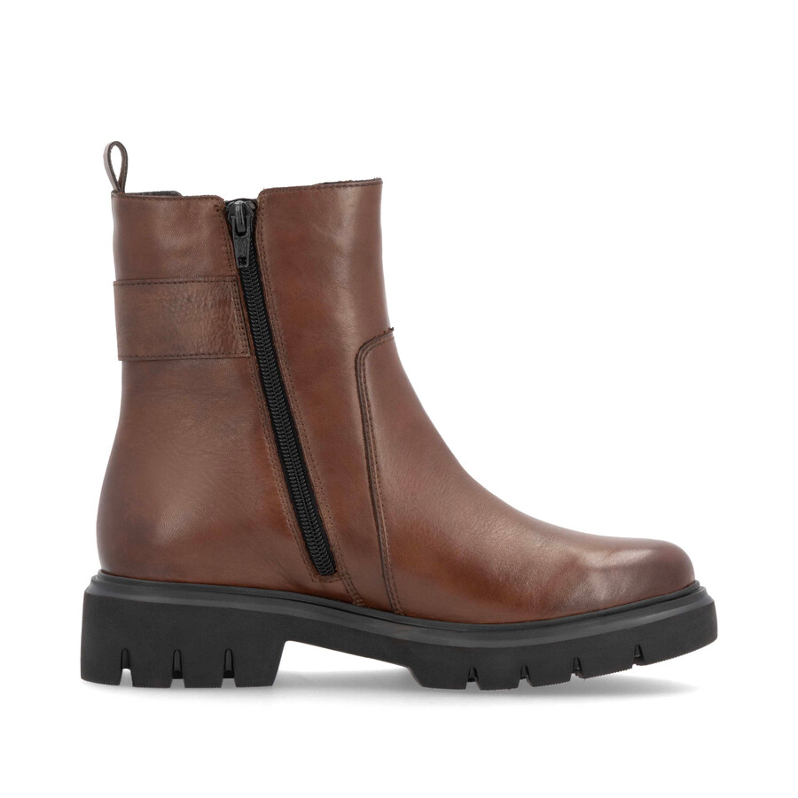 botas marrones con cremallera para mujer remonte d1w74-22