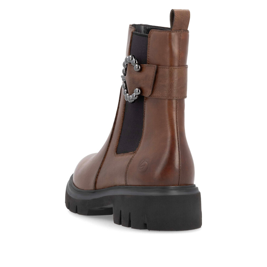 botas marrones con cremallera para mujer remonte d1w74-22