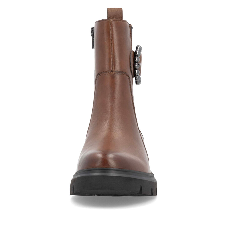 botas marrones con cremallera para mujer remonte d1w74-22