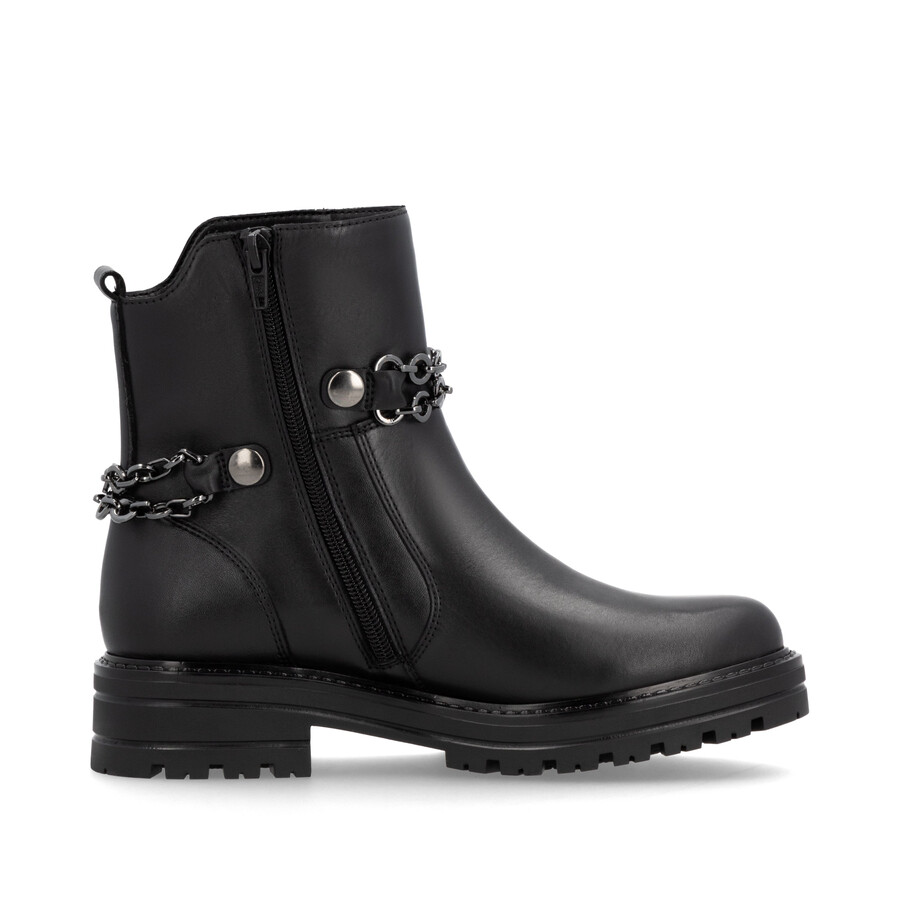 botas negras con cremallera para mujer remonte d2285-00