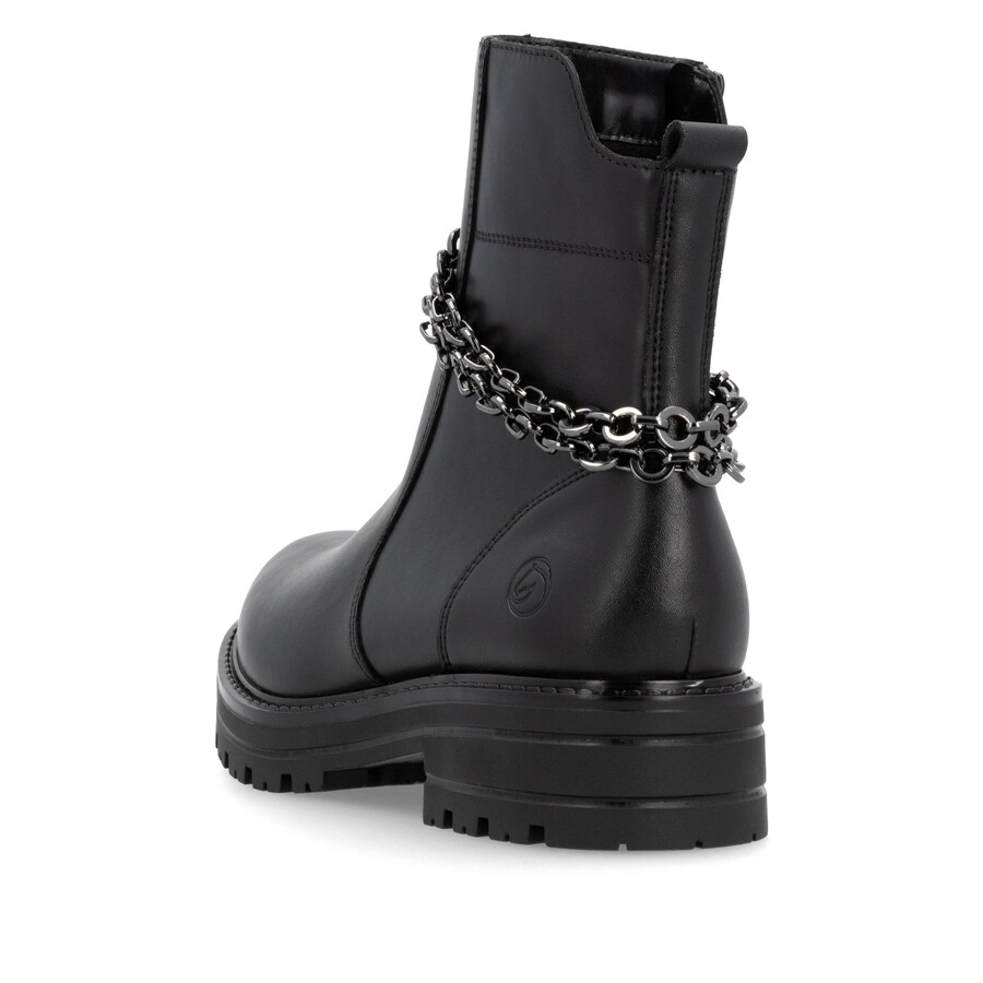 botas negras con cremallera para mujer remonte d2285-00