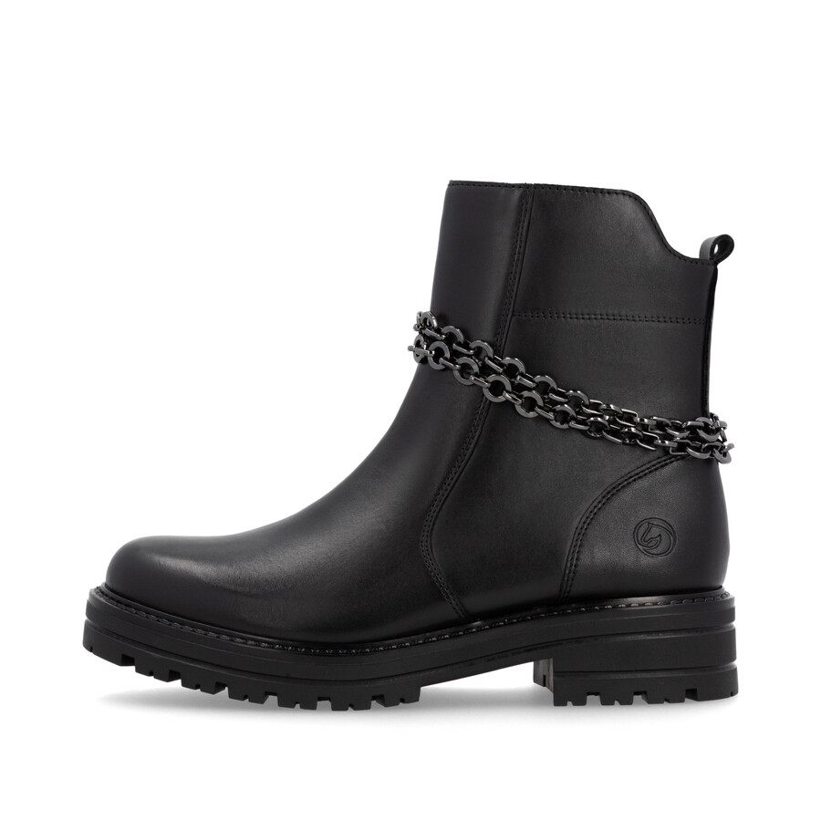 botas negras con cremallera para mujer remonte d2285-00